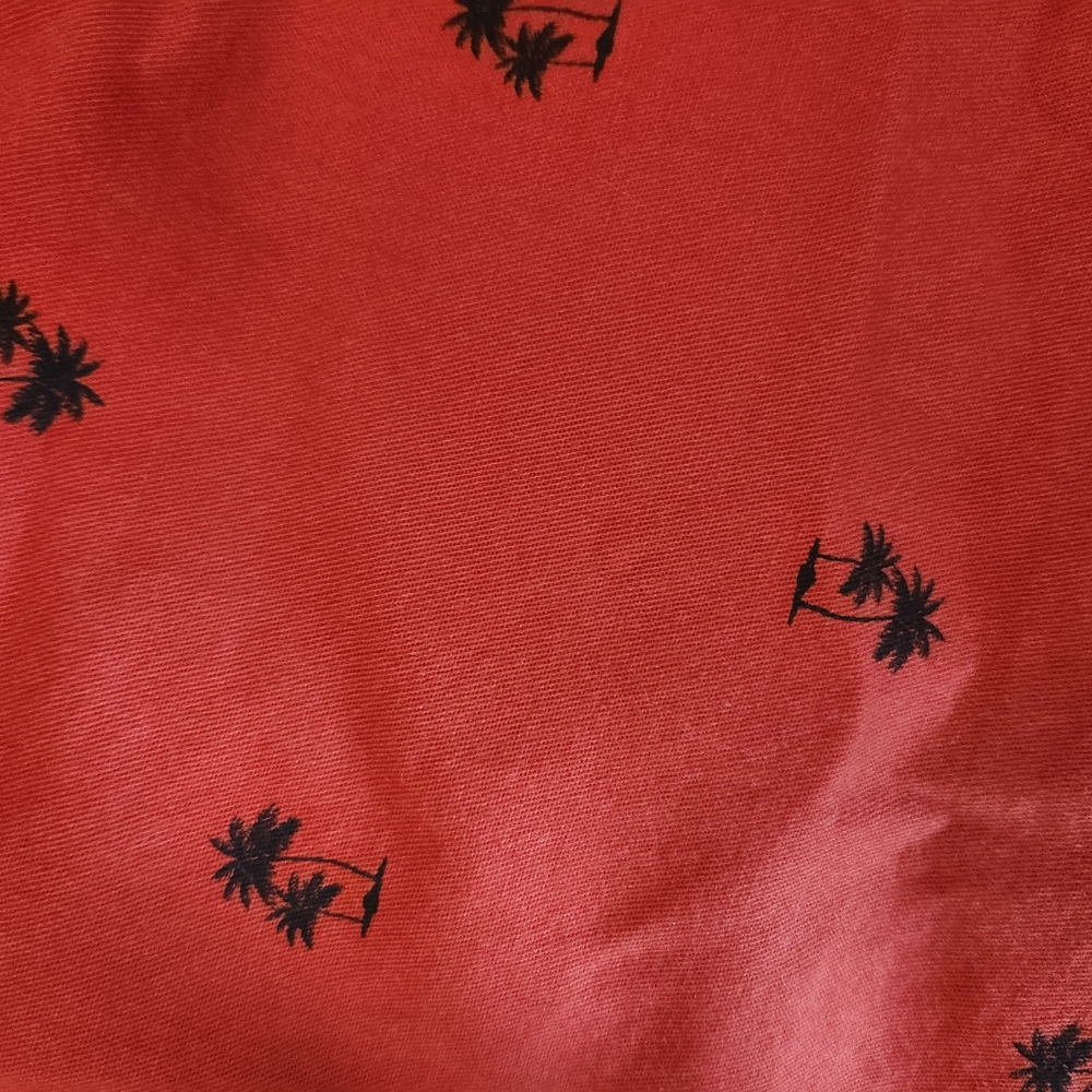 Red Shorts with Palm Tree Print - Picture 3 of 7